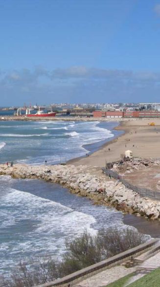 Imagen Panorámica de Playa Grande en Mar del Plata